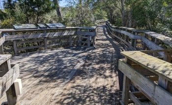 East pond lookout at Pine Knoll Shores Aquarium